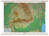 Harta Romania Fizico –Geografica + harta contur 160 x 120 cm cod:R890717
