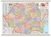 Harta Romania Administrativa dimensiuni 160 x 120 cm cod:R890417